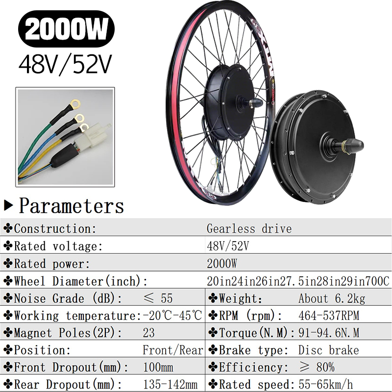 MTX 48V52V 2000W Ebike Motor W - Ebike Conversion Kit 72V 3000W ulasan dan harga